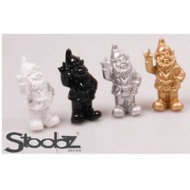 Tuinkabouter goud middelvinger 20 cm