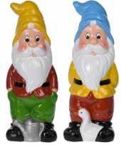 2x stuks tuinkabouters keramiek 30 cm 10267325