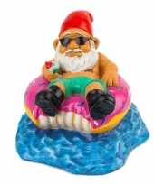 Tuinkabouter op donut zwemband 15 cm