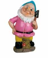 Tuinkabouter paulus blauwe muts met schepje 30 cm