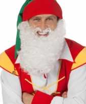 Witte gekrulde baard met snor